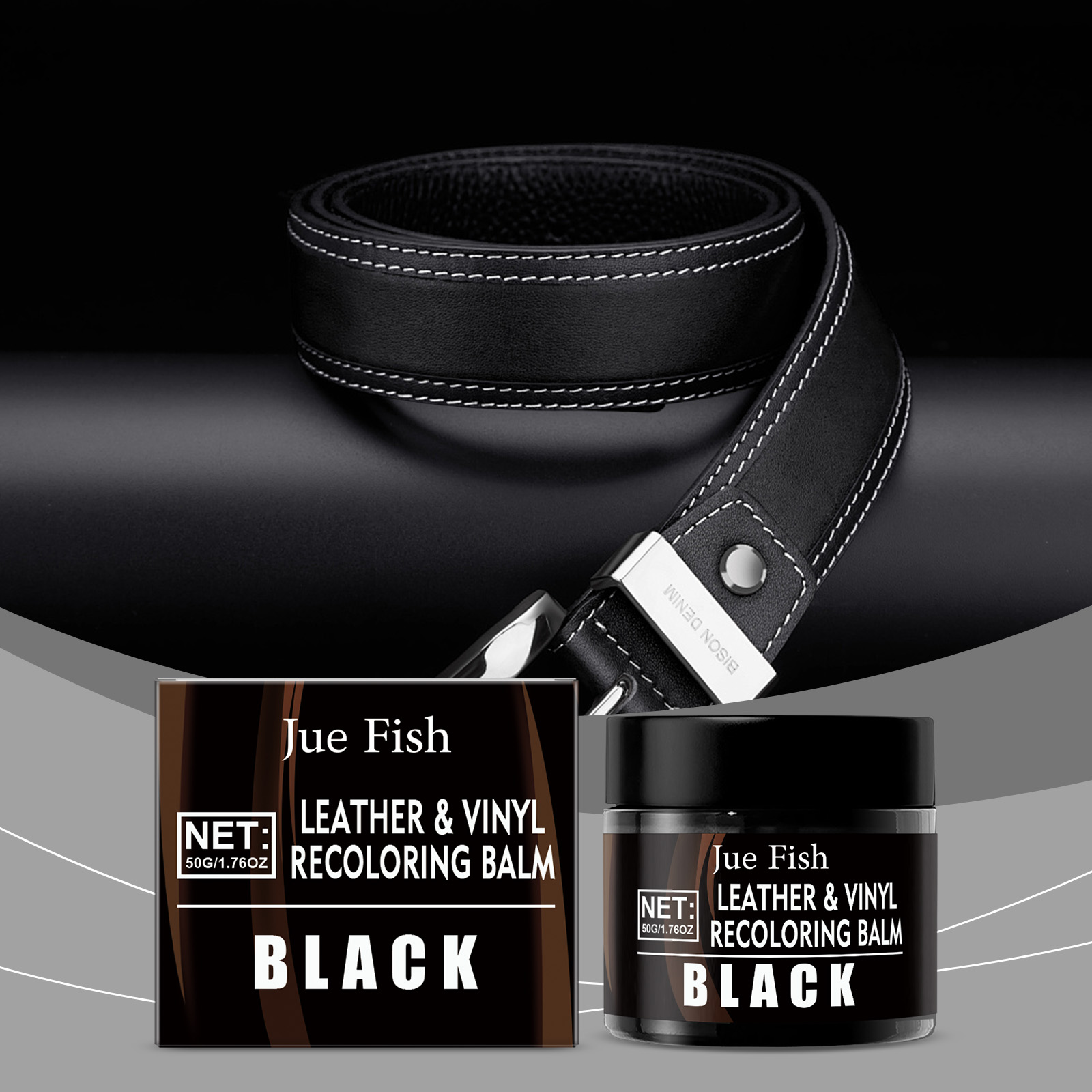 Leather Shoe Polish - Balsamo Rinnovante per Pelle Nera 50g,
